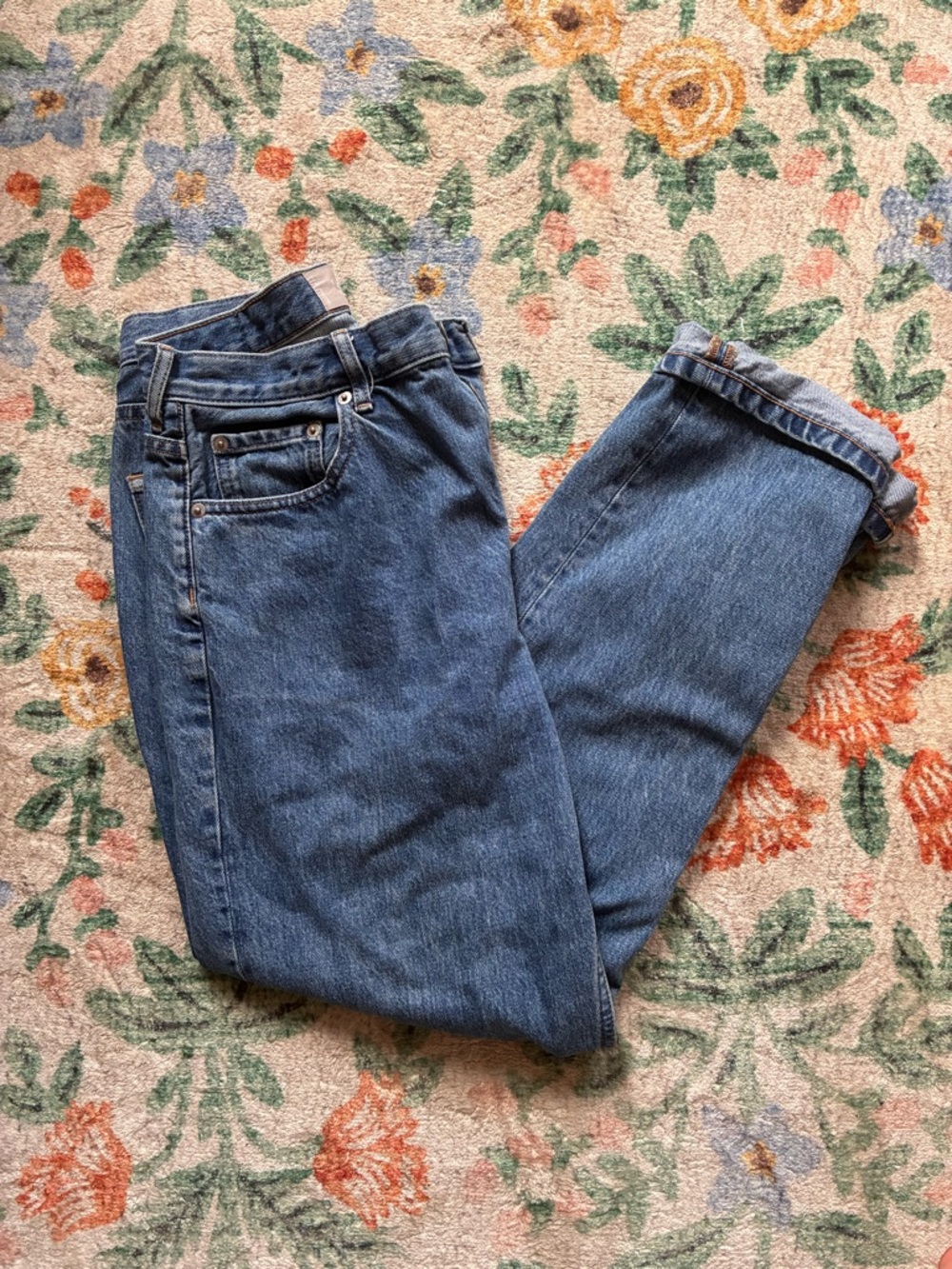 Everlane Midwash Blue Straight Leg Jeans